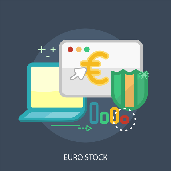 Euro Stock Conceptual Design vector  