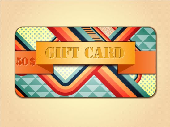 Fashion gift card template vectors 12  