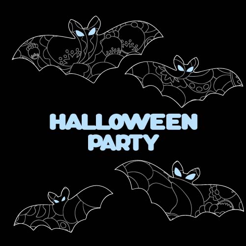 Halloween party ghost ornaments vector 06  