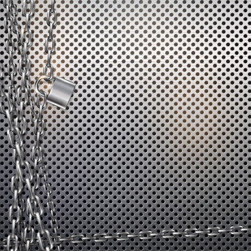 Metal chain and padlock vector background 02  