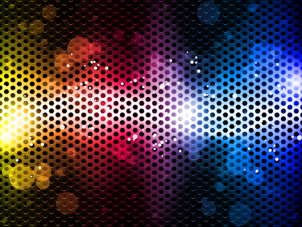 Metal with blur colored background vector  