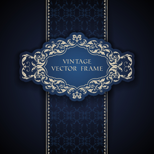 Ornate vintage template background vector 06  