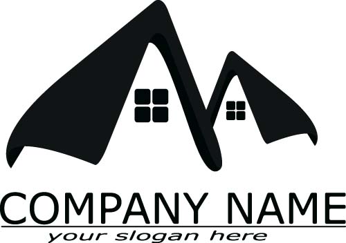 Real estate company logos vectors 07  