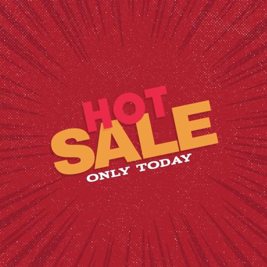 Roter Hot Sale Hintergrund Vorlage Vektor 09  