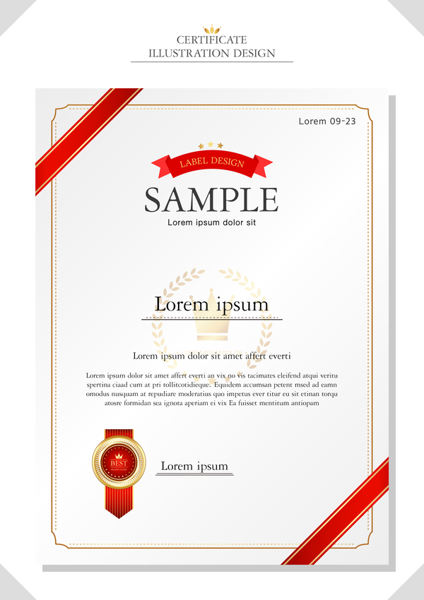 Royal certificate template illustration vector 15  