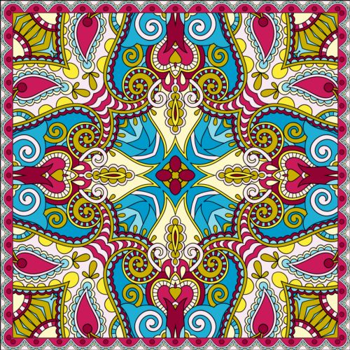 Scarf kerchief seamless pattern vector 11  