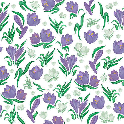 Seamless floral pattern beautiful vector material 02  