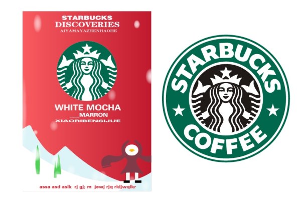 Starbucks poster with label vector  