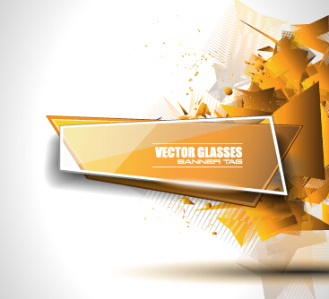 Vector glasses banner with modern background 02  