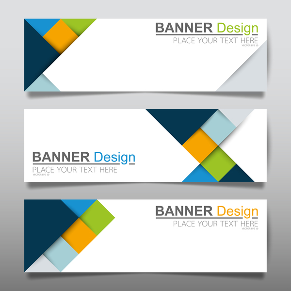 Vector set of modern banners template design 03  