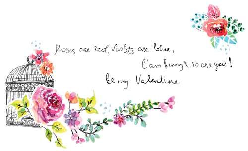 Watercolor flower wedding invitation vector graphics 03  
