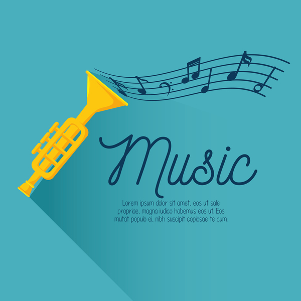 blue music background vector  