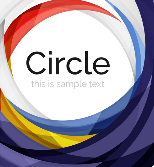 Abstract circle colored background vector 11  