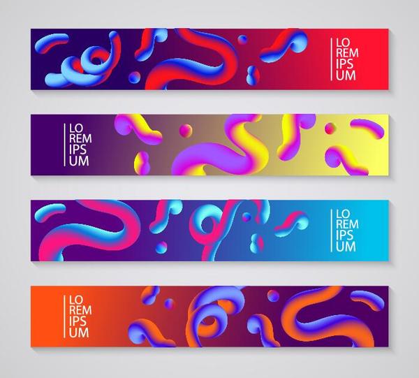 Abstract dynamic banners vector  
