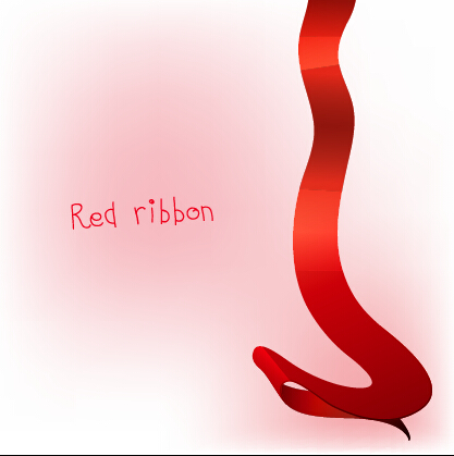 Beautiful red ribbon set 03  