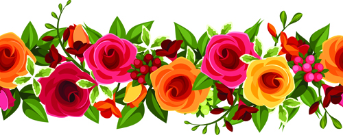 Beautiful roses art background vector 05  