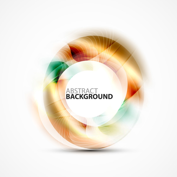 Colorful circle with abstarct background art vector 09  