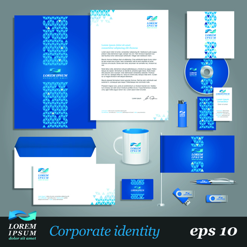 Corporate Identity Kit vector Templates 03  