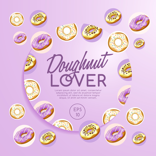 Doughnut affisch mall kreativ vektor 07  