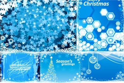Dream Blue Christmas background vector  