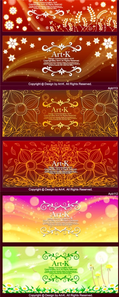 Fantasy design banners set vector  