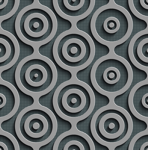 Gray plate perforated vector seamless pattern 17  