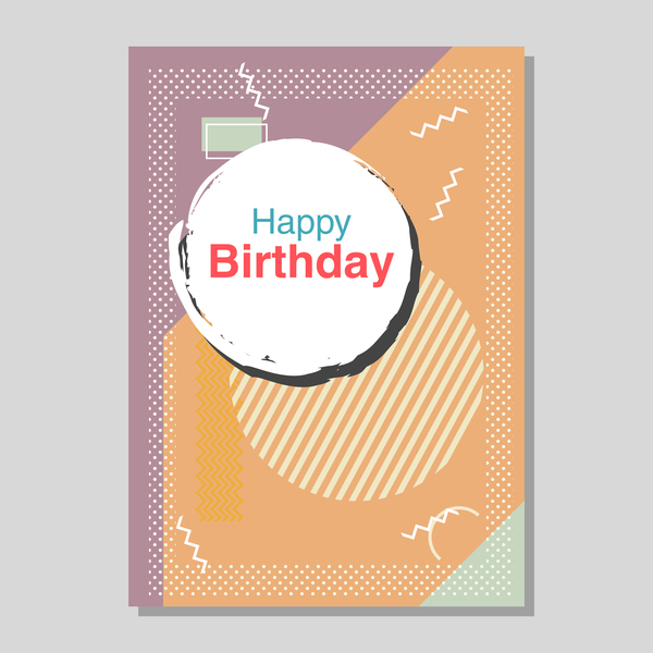 Happy birthday flyer and brochure cover template vector 12  
