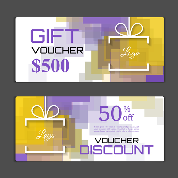 Modern gift voucher template vectors 09  