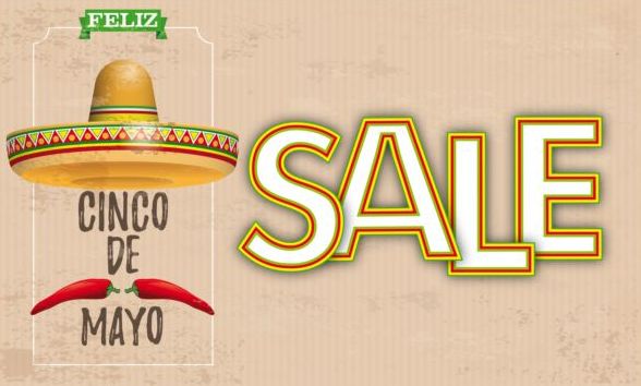Sombrero Cinco De Mayo Chili Vintage Header Sale vector  