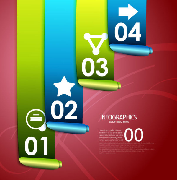 Numbered Infographics elements vector 22  
