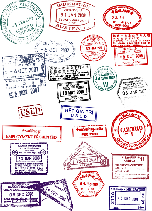 Different passports template vector 02  