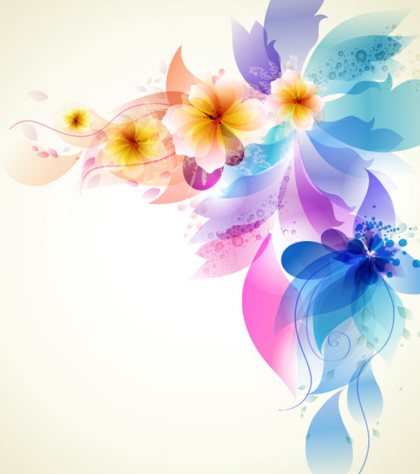 Brilliant Floral colorful background vector 03  