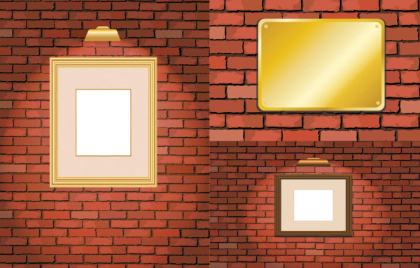 Brick and frame vector  