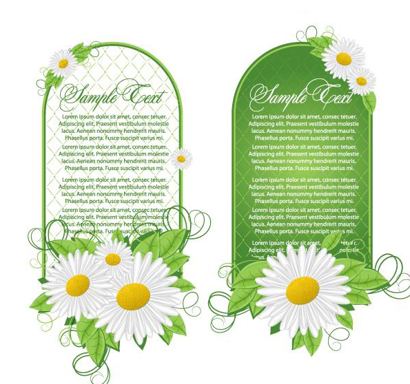 Flowers green decoration vector  