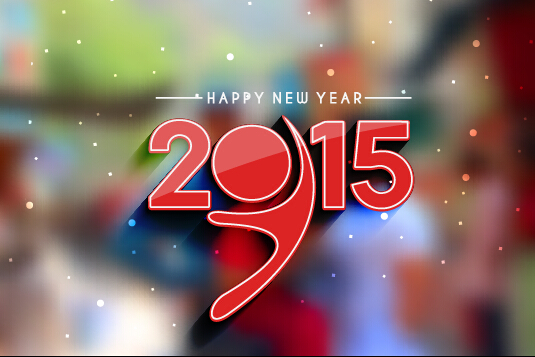 2015 new year blurs backgrounds vector set 04  