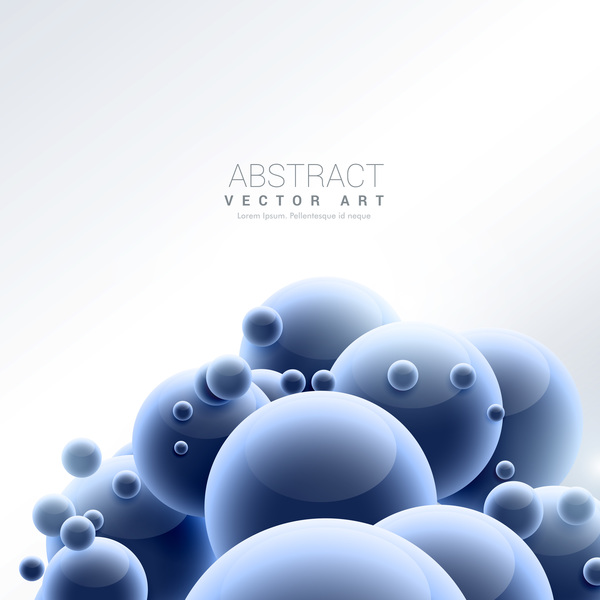 3 D の青い球のベクトル アートの背景  