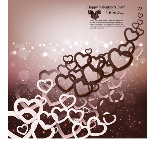 Romantic Happy Valentine day cards vector 05  