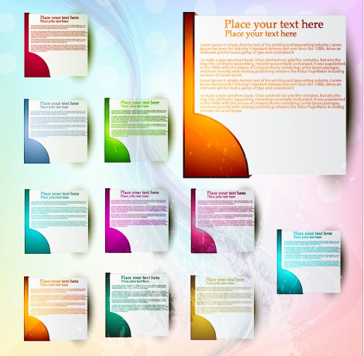 Set of Abstract info Vertical banner vector 02  