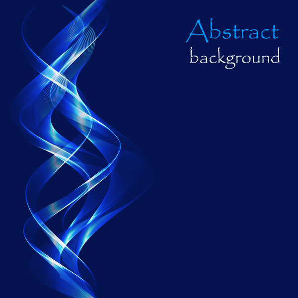 青い抽象波状青い背景のベクトル  
