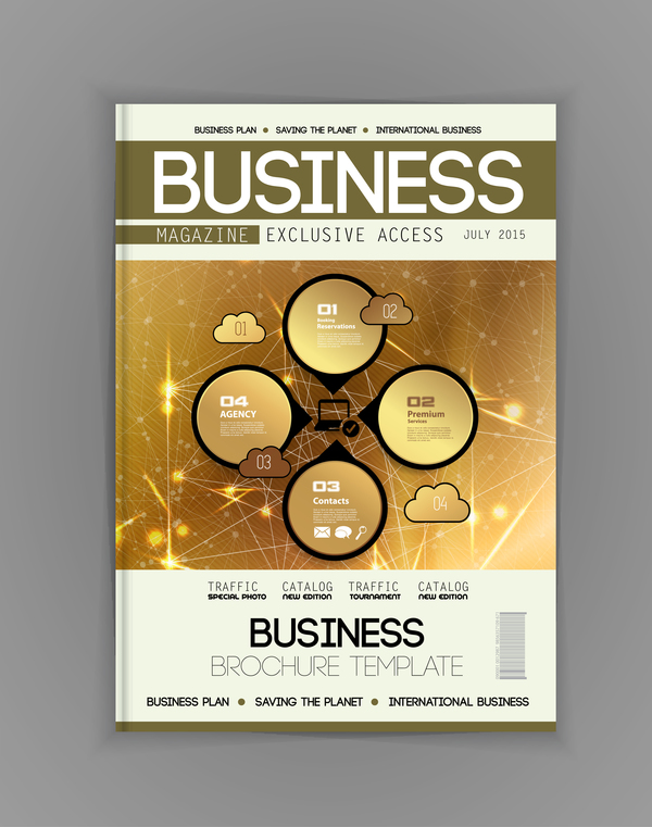 ビジネス パンフレット テンプレート カバー デザイン ベクトル 12  