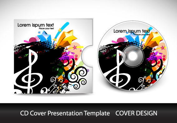 CD cover presentation vector template material 06  