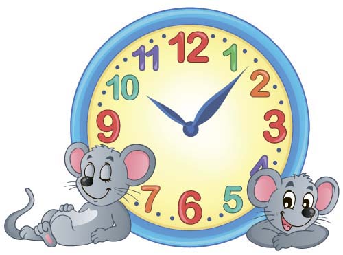 Cartoon clock baby design vector 05  