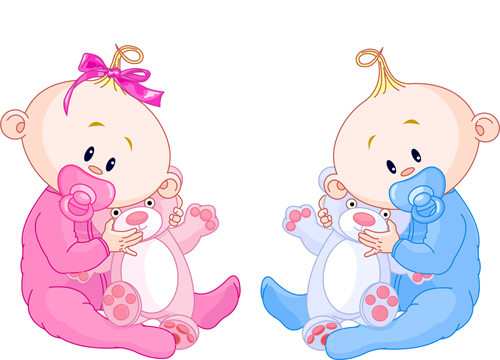 Cartoon cute baby vector illustration 02  