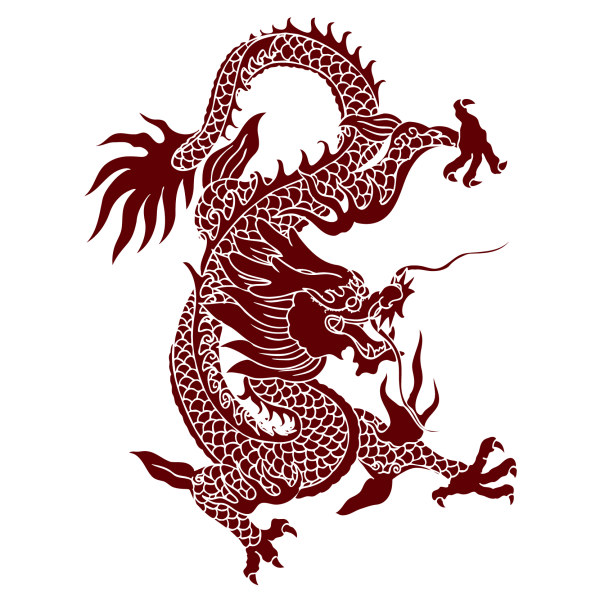 Chinese dragon creative vector material  