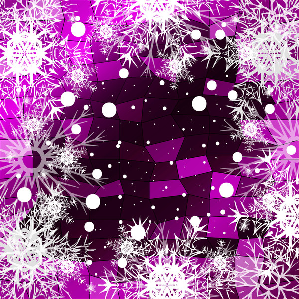 Weihnachtliche Schneeflocke mit glänzendem Polygon-Hintergrundvektor 02  