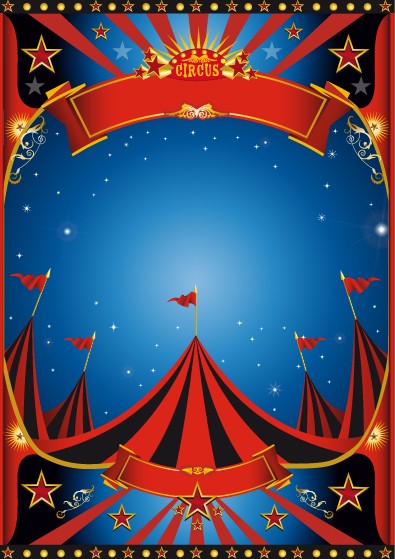 Vintage style circus poster design vector 01  