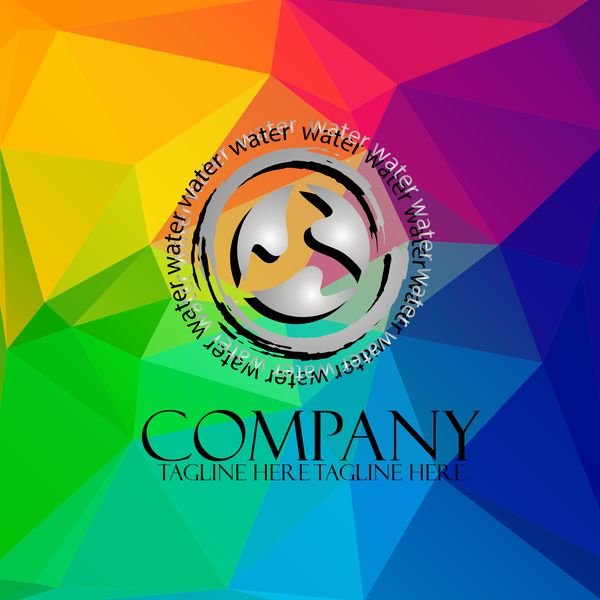 多角形の色の背景を持つ会社の創造的なロゴ ベクトル 07  