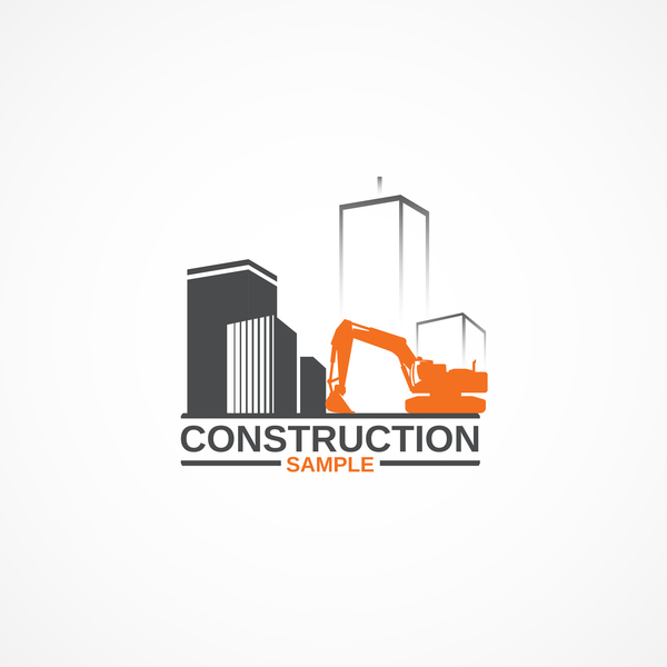 Construction sample logo design vector  
