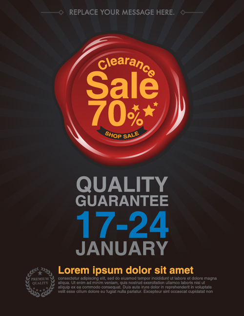 Creative clearance sale poster design vector  