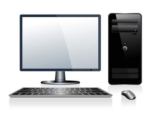 Desktop PC design vectors 02  